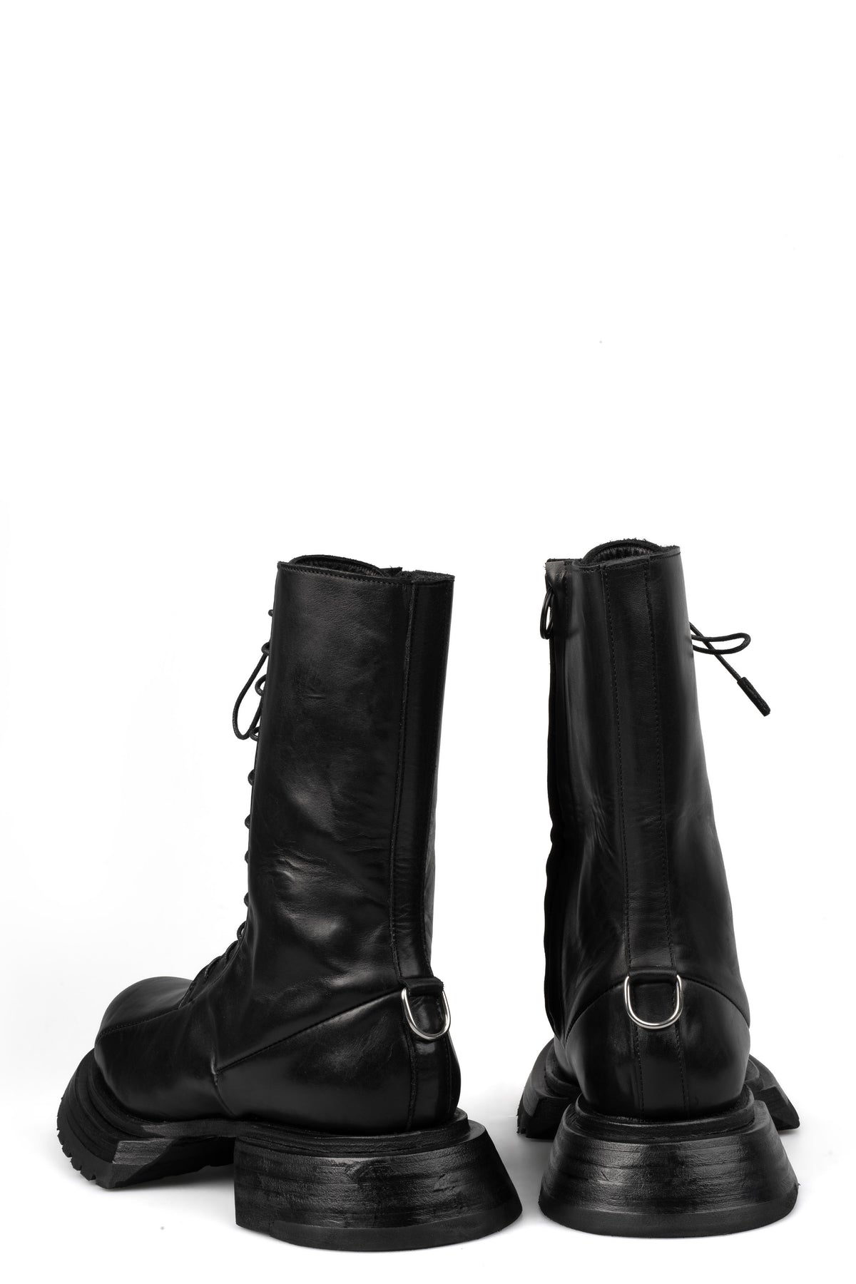 Leather boots, Black
