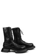 Leather boots, Black