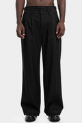 Frayed pleats pants