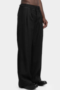 Frayed pleats pants