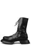 Leather boots, Black