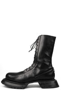 Leather boots, Black