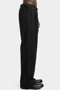 Frayed pleats pants
