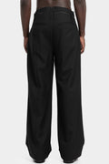 Frayed pleats pants
