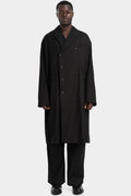 Double breasted long overcoat