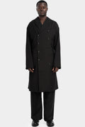 Double breasted long overcoat