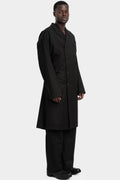 Double breasted long overcoat