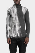 Mock neck painted  knit sweater
