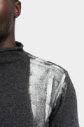 Mock neck painted  knit sweater