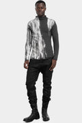 Mock neck painted  knit sweater