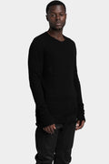 Twisted wool knitted sweater