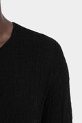 Twisted wool knitted sweater