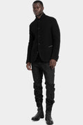 Buttoned up wool blend jacket