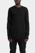 Lightweight cotton long sleeve tee, Black