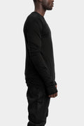 Lightweight cotton long sleeve tee, Black