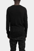 Lightweight cotton long sleeve tee, Black