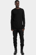 Lightweight cotton long sleeve tee, Black