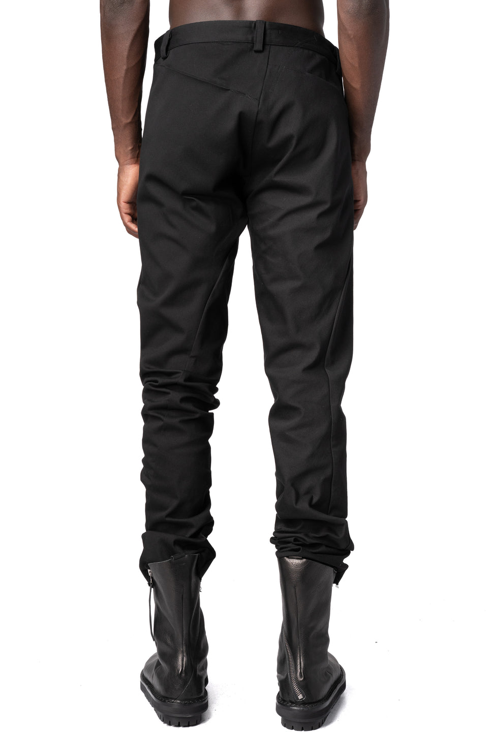 Cotton stretch twill slim pants