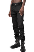 Cotton stretch twill slim pants