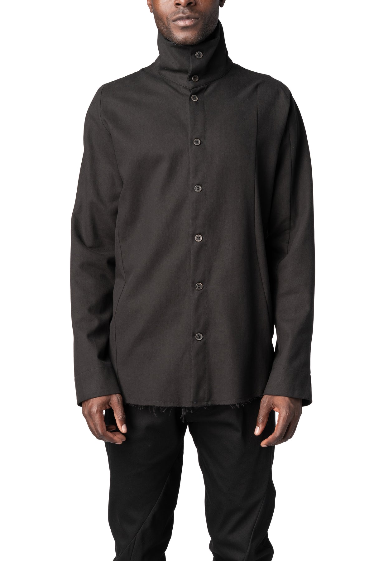 LEB Leon Emanuel Blanck | AW26 - Heavy lyocell twill high collar shirt, K03-HCS-HLT