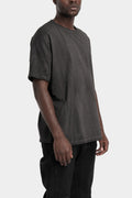 Cold dyed cotton Tee, Anthracite dissolve