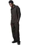 Heavy lyocell twill high collar shirt