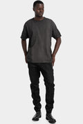 Cold dyed cotton Tee, Anthracite dissolve