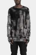 Wool knit sweater, Black spray