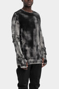 Wool knit sweater, Black spray