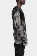 Wool knit sweater, Black spray