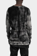Wool knit sweater, Black spray