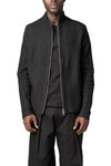 Wool crepe zip sweater
