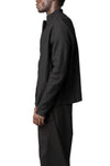 Wool crepe zip sweater