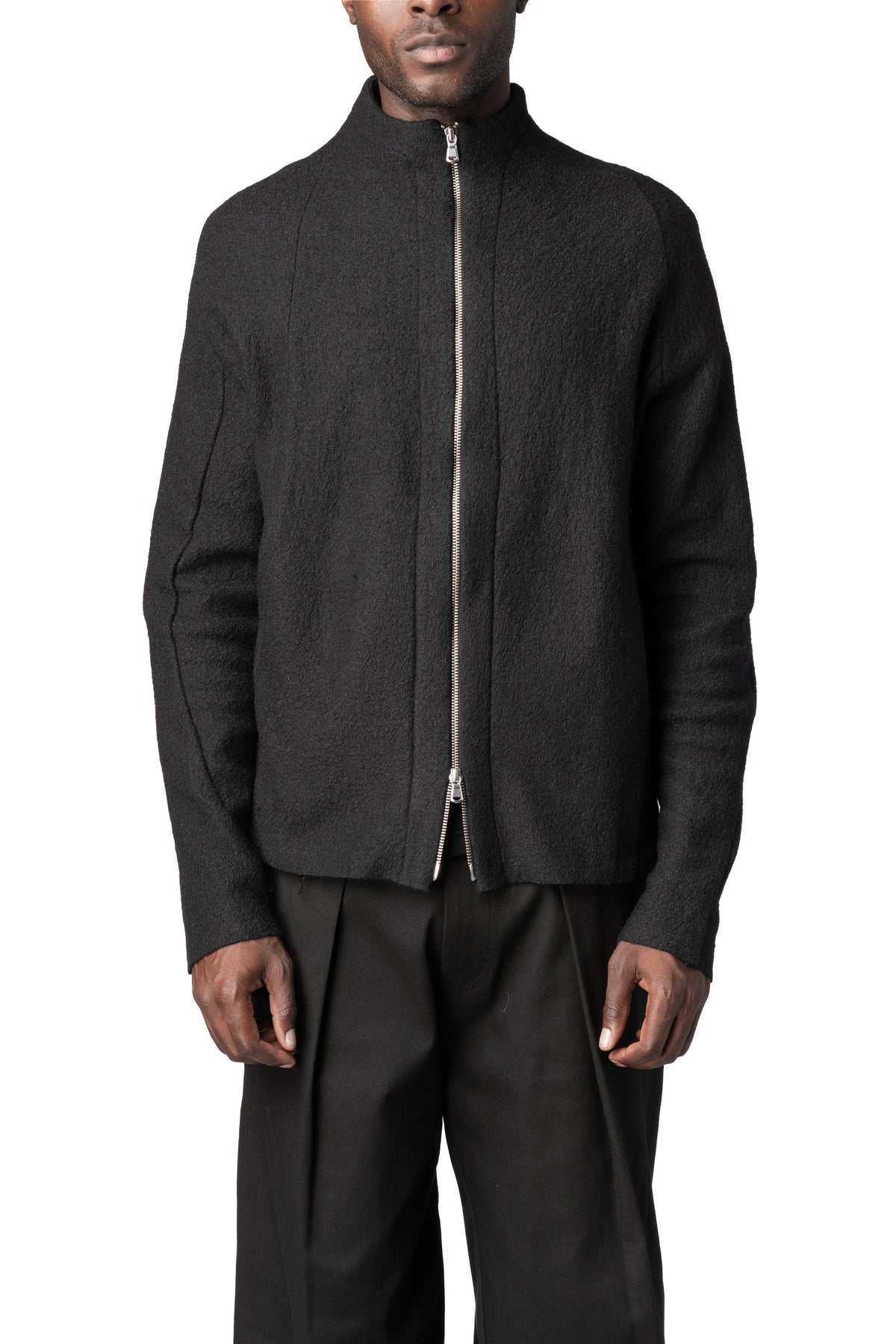 LEB Leon Emanuel Blanck | AW26 - Wool crepe zip sweater, K03-ZS-WC
