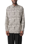 Graphic print cotton shirt, Black