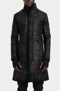 Wool cashmere brush stroke treated coat