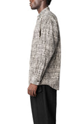 Graphic print cotton shirt, Black