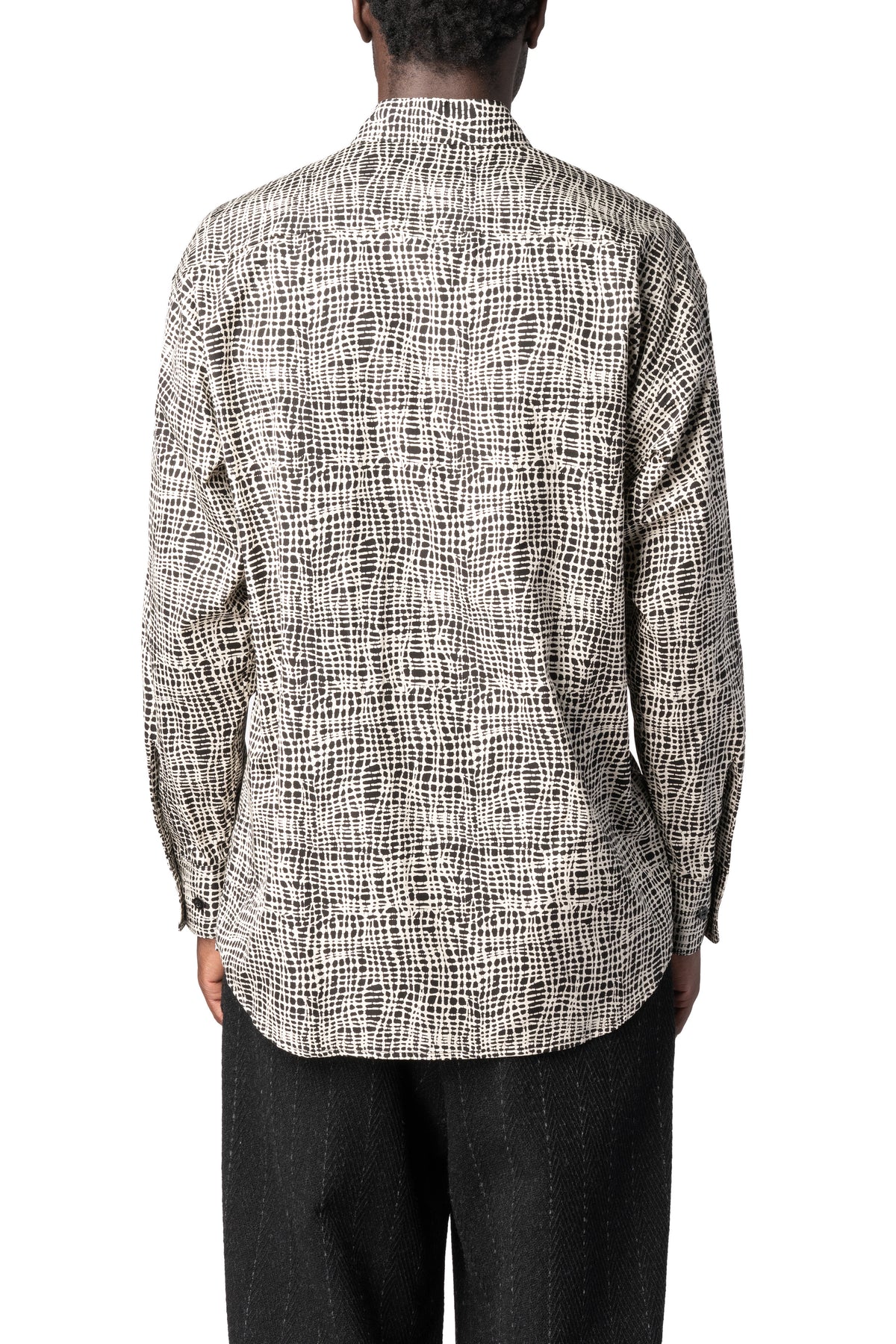 Y's Yohji Yamamoto | AW26 - Graphic print cotton shirt, Black MW-B73-014