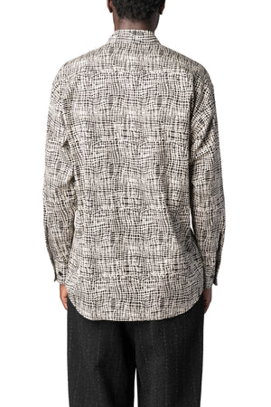 Y's Yohji Yamamoto | AW26 - Graphic print cotton shirt, Black MW-B73-014