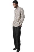 Graphic print cotton shirt, Black