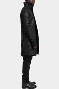 Wool cashmere brush stroke treated coat