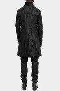 Wool cashmere brush stroke treated coat