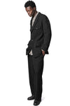 Hand stitch flap pocket wool tweed jacket, Black