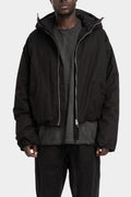 Short padded hooded jacket