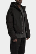 Short padded hooded jacket