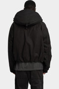 Short padded hooded jacket