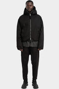 Short padded hooded jacket