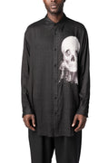 Printed cellulose PT shirt, Black