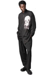 Printed cellulose PT shirt, Black