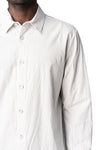 Slim sutured cotton shirt, Off White